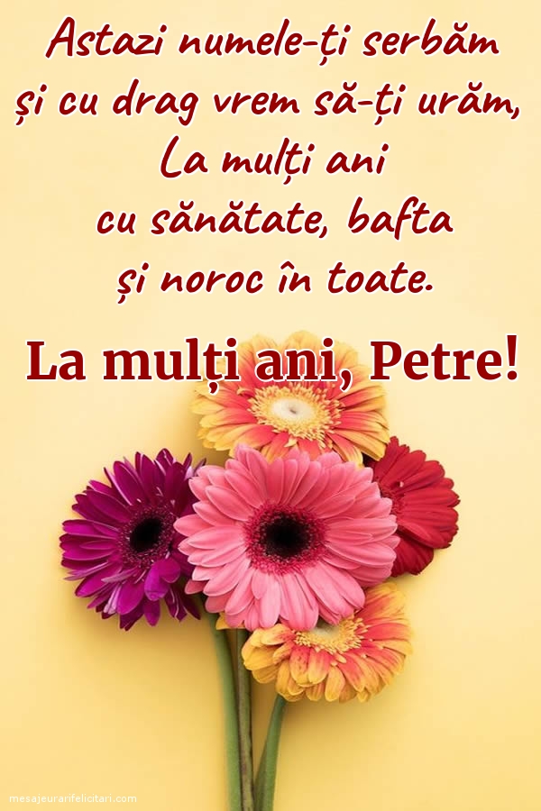 La mulți ani, Petre!