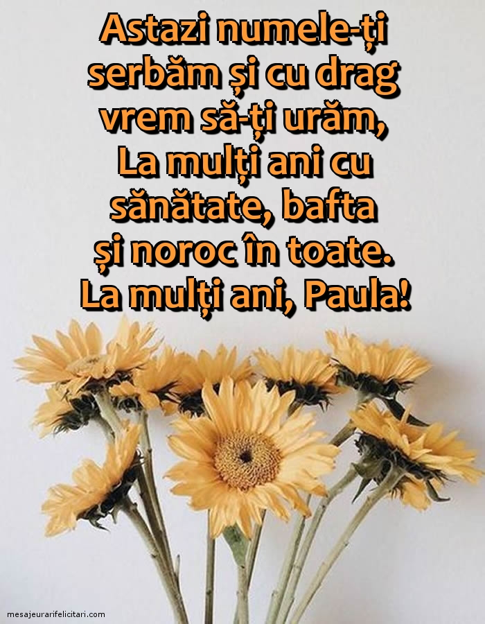 La mulți ani, Paula!