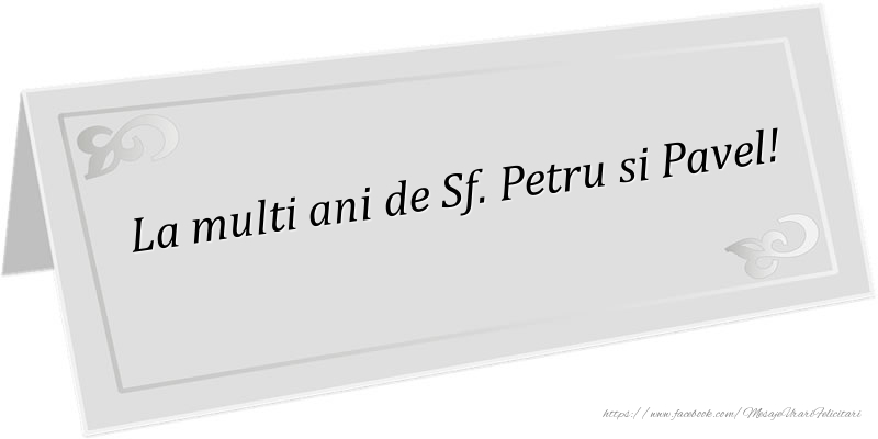 La multi ani de Sf. Petru si Pavel!