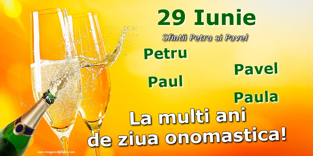 Felicitari de Sfintii Petru si Pavel - 29 Iunie - Sfintii Petru si Pavel - mesajeurarifelicitari.com