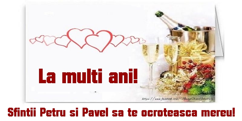 Felicitari de Sfintii Petru si Pavel - La multi ani! Sfintii Petru si Pavel sa te ocroteasca mereu! - mesajeurarifelicitari.com