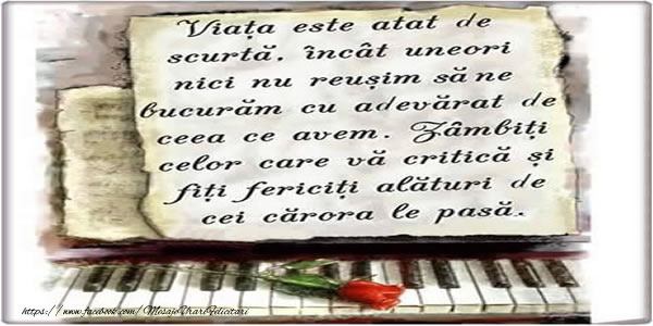 Prietenie Viata e atat de scurta ...