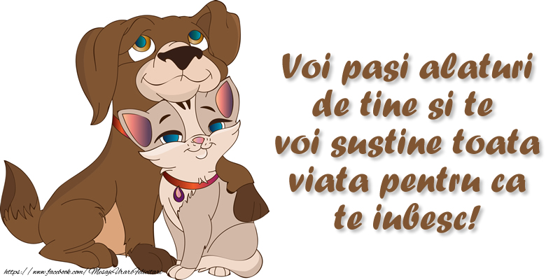 Voi pasi alaturi de tine si te voi sustine toata viata pentru ca te iubesc!