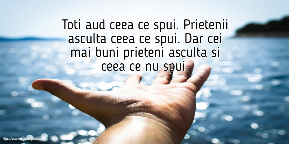 Prietenii asculta ceea ce spui