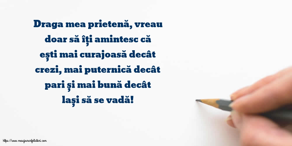 Prietenie Draga mea prietenă...