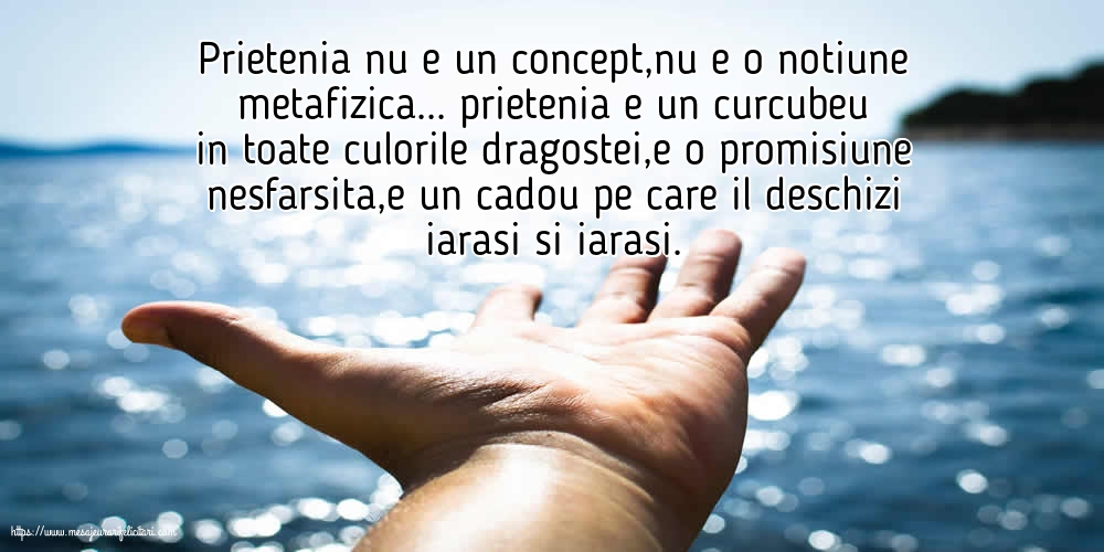 Prietenie Prietenia nu e un concept,nu e o notiune metafizica