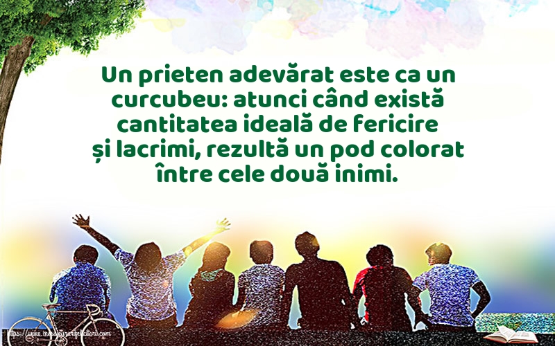 Prietenie Un prieten adevărat este ca un curcubeu