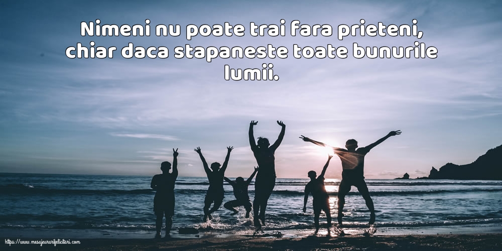 Prietenie Nimeni nu poate trai fara prieteni