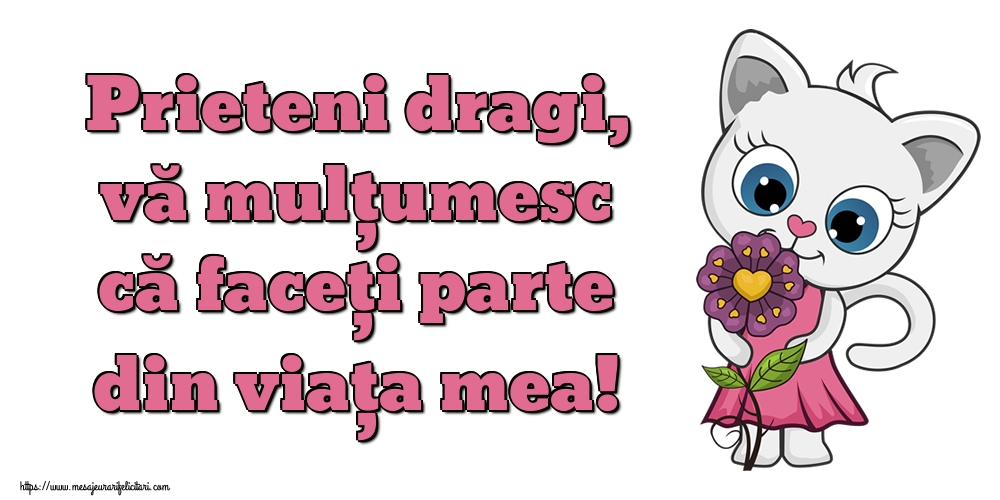 Prieteni dragi, vă mulțumesc că faceți parte din viața mea!