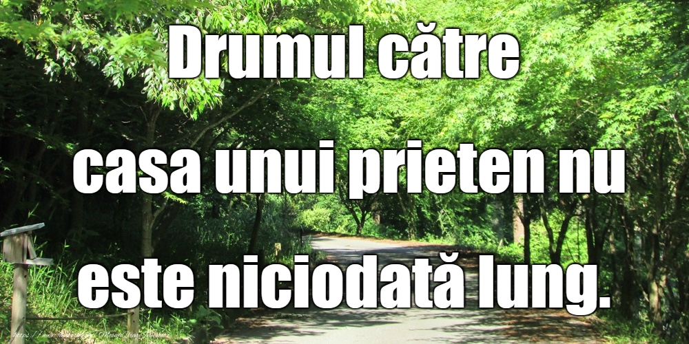 Drumul către casa unui prieten