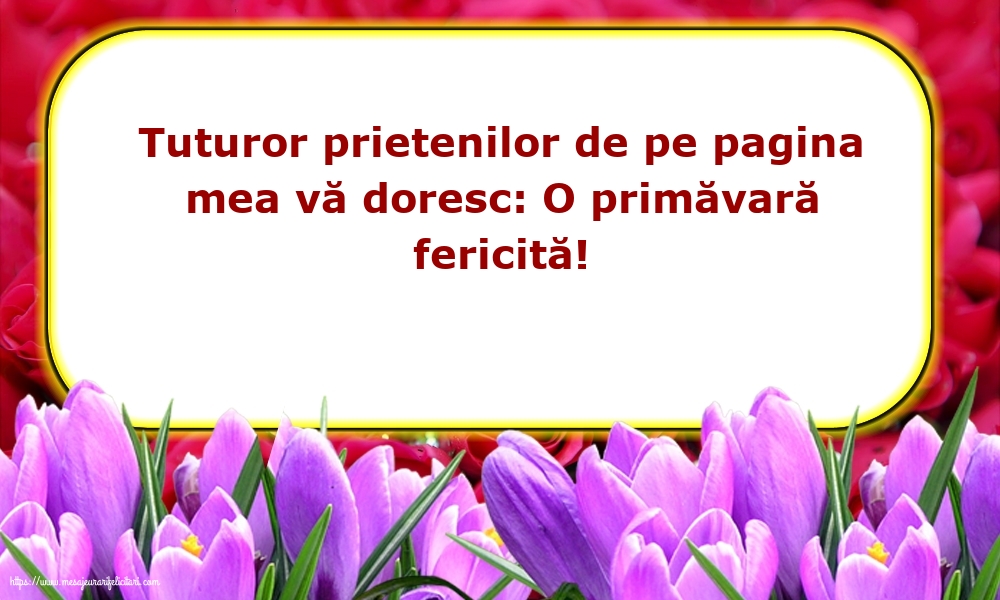 Primavara O primăvară fericită!