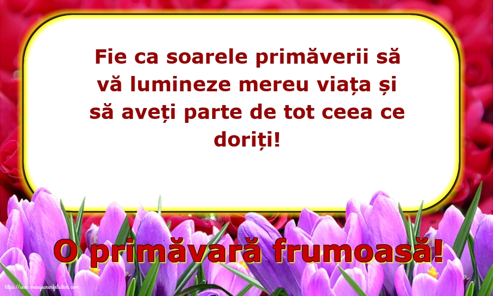 Felicitari de Primavara - O primăvară frumoasă! - mesajeurarifelicitari.com