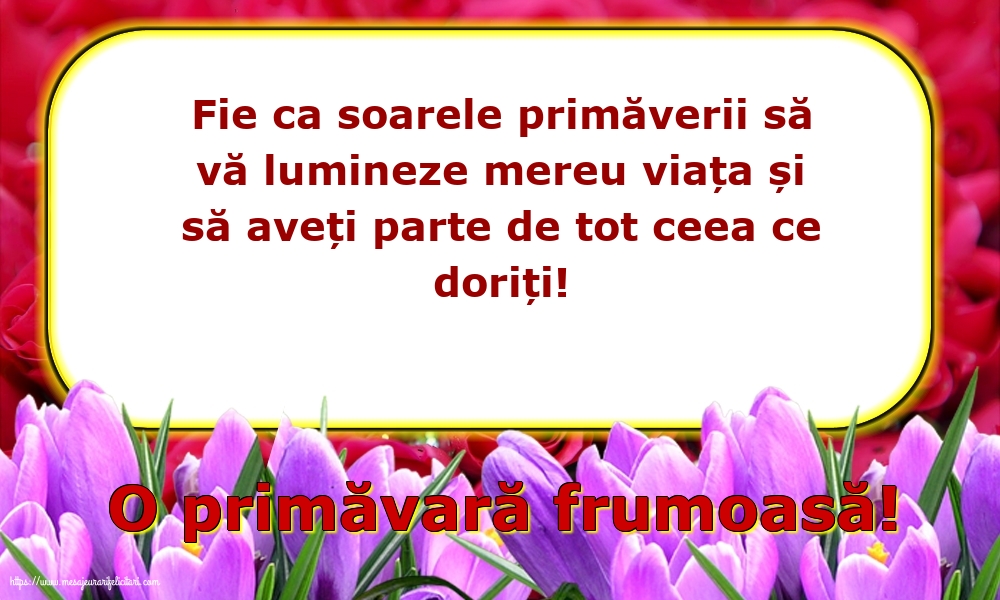 Primavara O primăvară frumoasă!