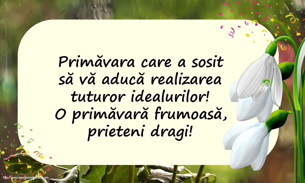 Primavara O primăvară frumoasă, prieteni dragi!
