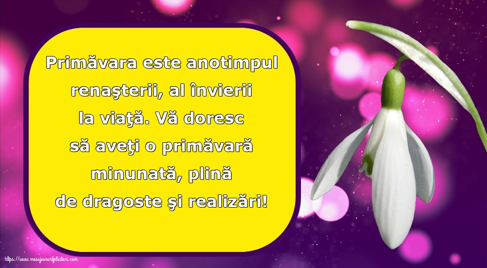 Primavara O primăvară minunată!