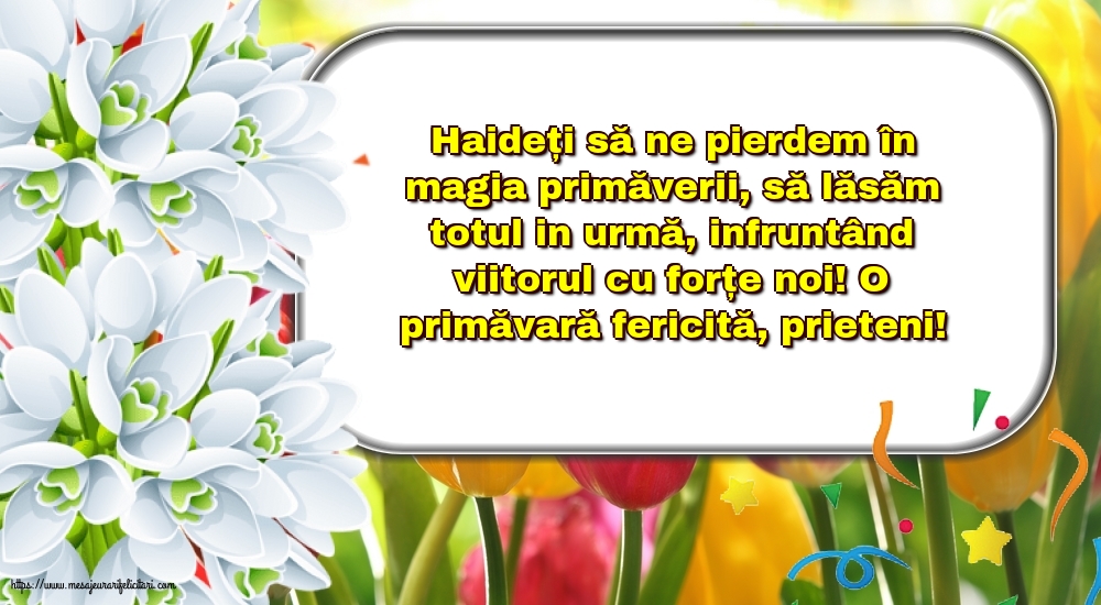 Primavara O primăvară fericită, prieteni!
