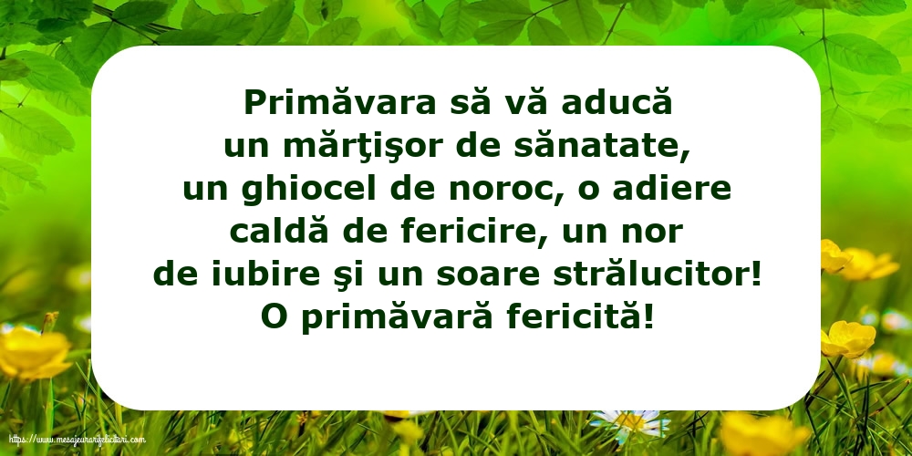 O primăvară fericită!