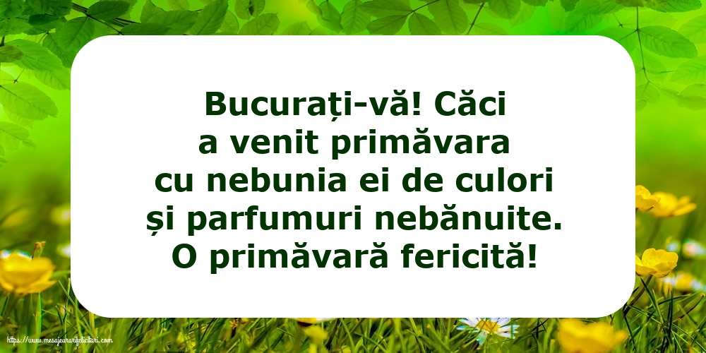 O primăvară fericită!