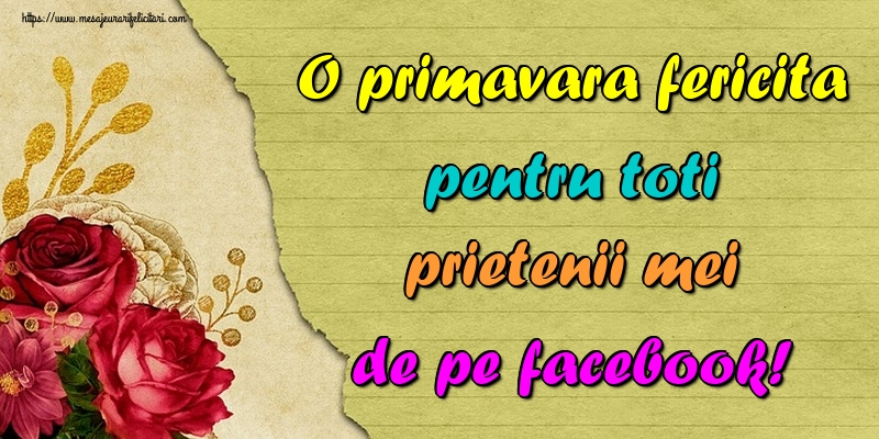 O primavara fericita pentru toti prietenii mei de pe facebook!