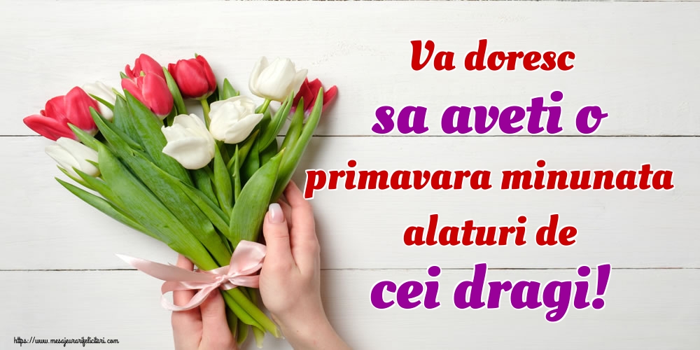 Va doresc sa aveti o primavara minunata alaturi de cei dragi!