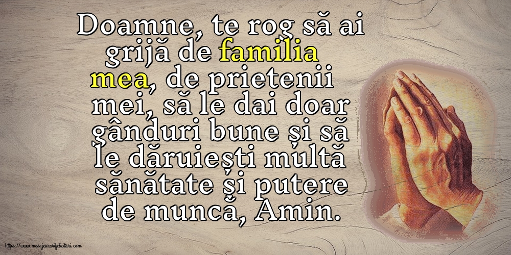 Imagini religioase - Doamne, te rog să ai grijă de familia mea! - mesajeurarifelicitari.com