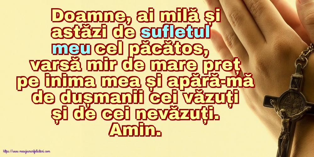Religioase Doamne, ai milă și astăzi de sufletul meu cel păcătos!