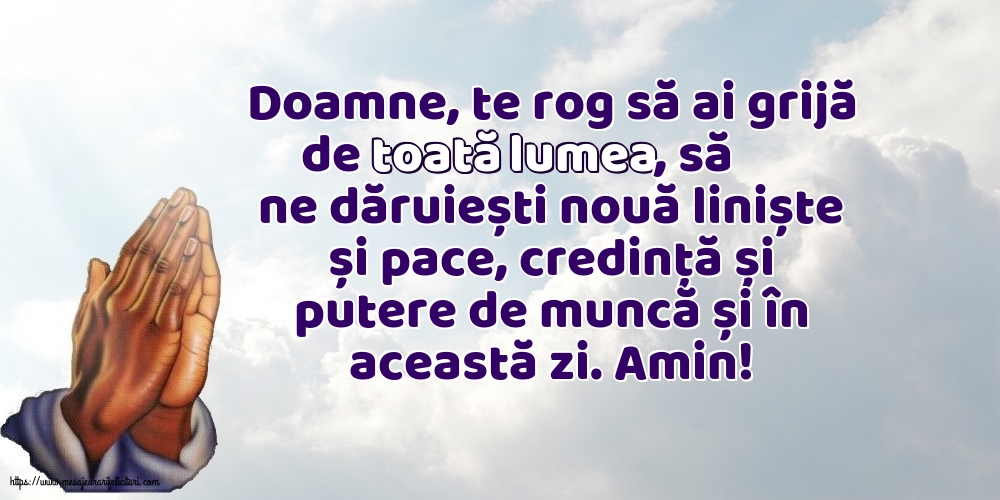 Religioase Doamne, te rog să ai grijă de toată lumea!