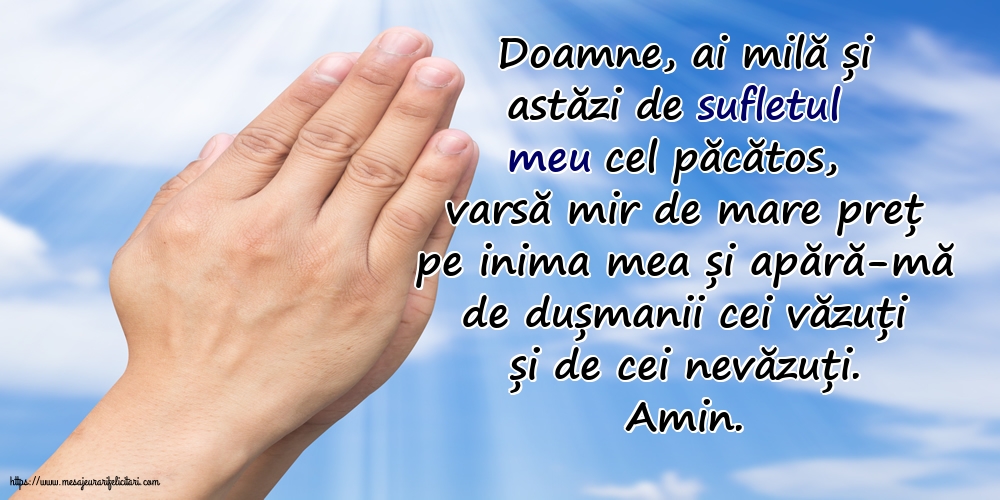 Religioase Doamne, ai milă și astăzi de sufletul meu cel păcătos!