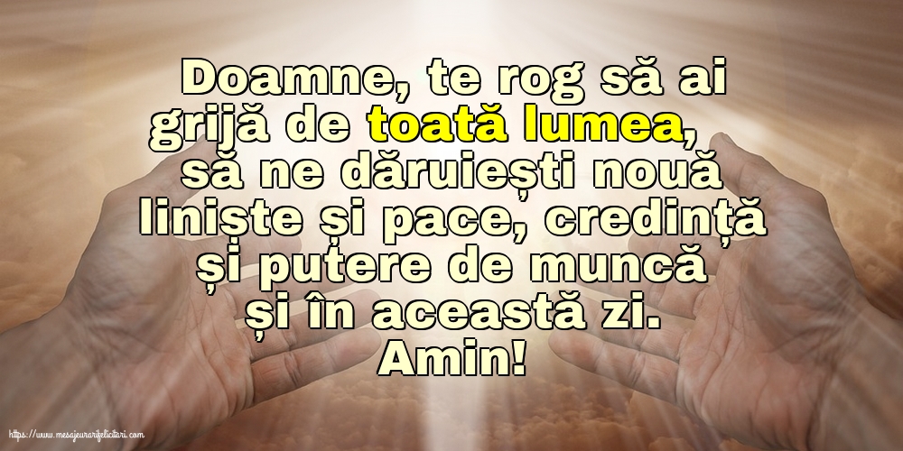 Religioase Doamne, te rog să ai grijă de toată lumea!