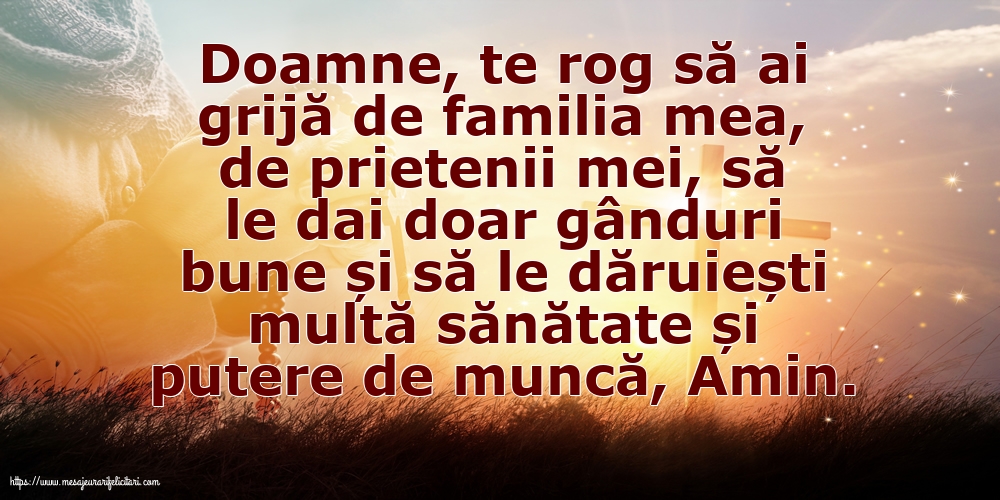Imagini religioase - Doamne, te rog să ai grijă de familia mea! - mesajeurarifelicitari.com
