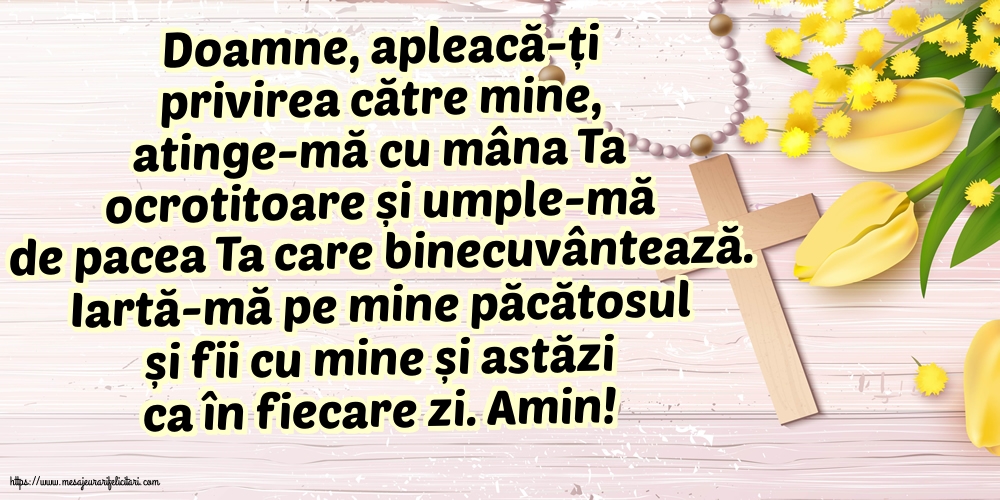 Religioase Iartă-mă pe mine păcătosul și fii cu mine și astăzi ca în fiecare zi. Amin!