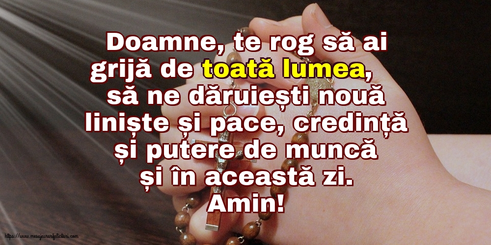 Religioase Doamne, te rog să ai grijă de toată lumea!