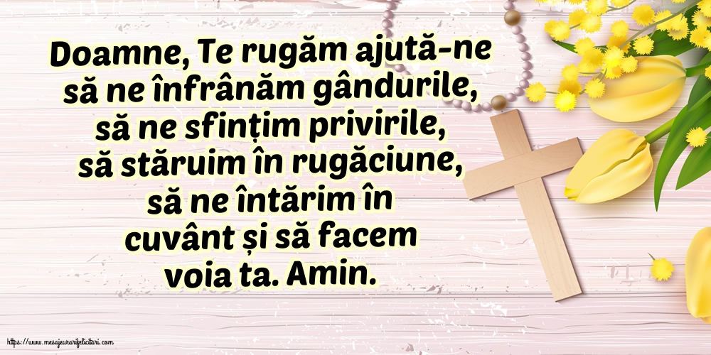Religioase Doamne, Te rugăm ajută-ne să ne înfrânăm gândurile
