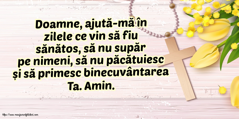 Religioase Doamne, ajută-mă în zilele ce vin să fiu sănătos