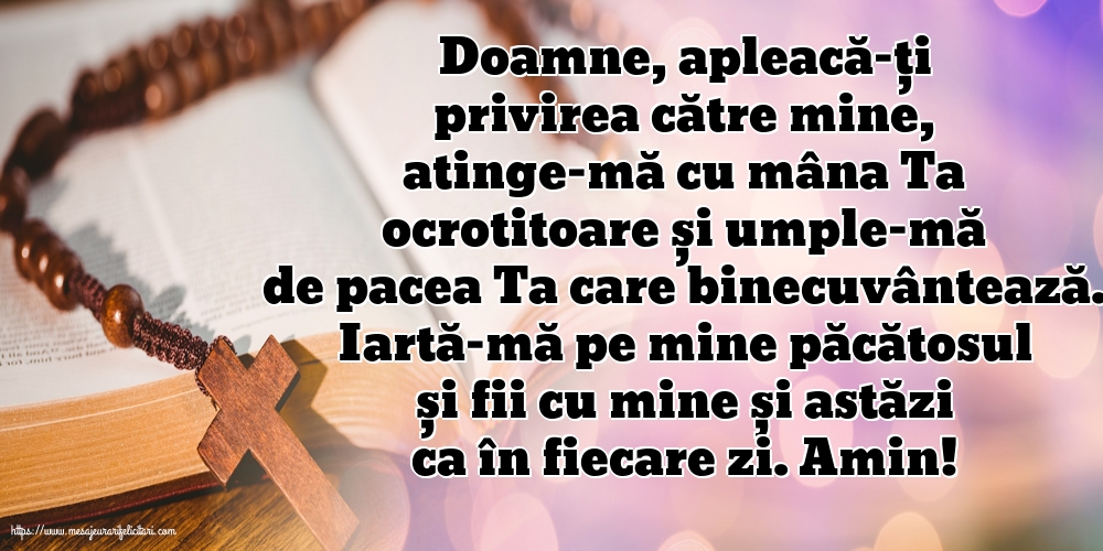 Religioase Iartă-mă pe mine păcătosul și fii cu mine și astăzi ca în fiecare zi. Amin!