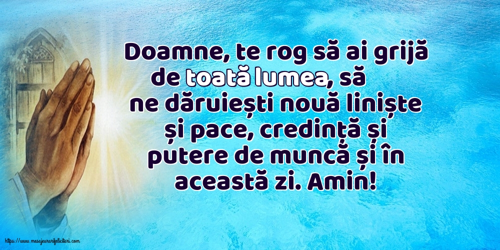 Religioase Doamne, te rog să ai grijă de toată lumea!