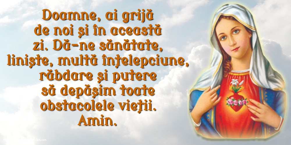 Religioase Doamne, ai grijă de noi și în această zi!