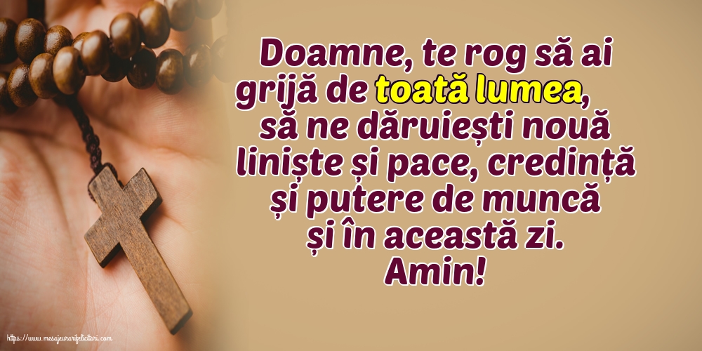 Religioase Doamne, te rog să ai grijă de toată lumea!