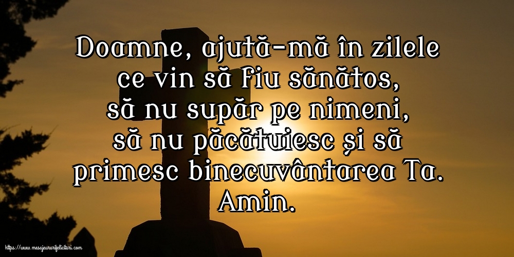 Religioase Doamne, ajută-mă în zilele ce vin să fiu sănătos
