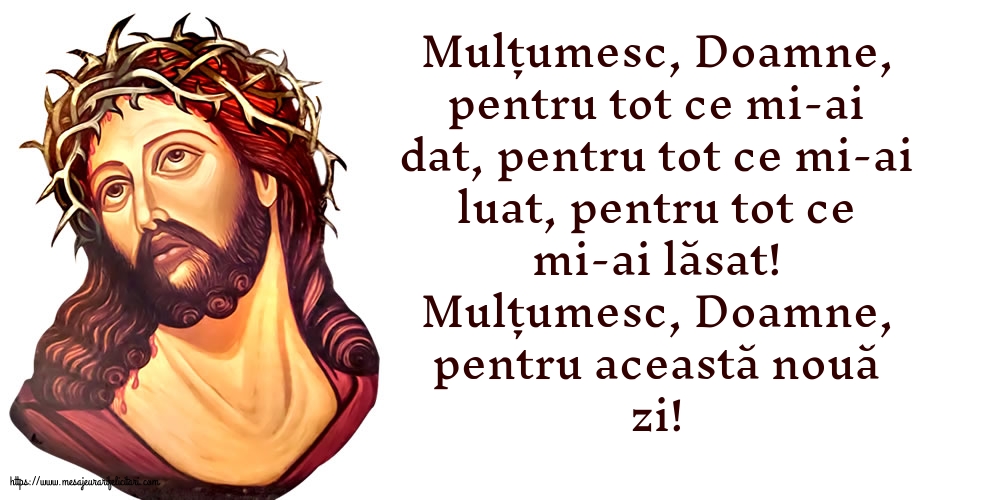 Religioase Mulțumesc, Doamne, pentru această nouă zi!