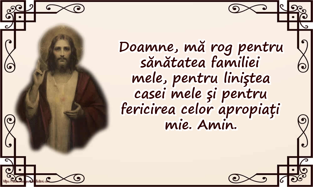 Imagini religioase - Doamne, mă rog pentru sănătatea familiei mele! - mesajeurarifelicitari.com