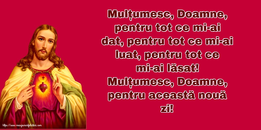 Religioase Mulțumesc, Doamne, pentru această nouă zi!