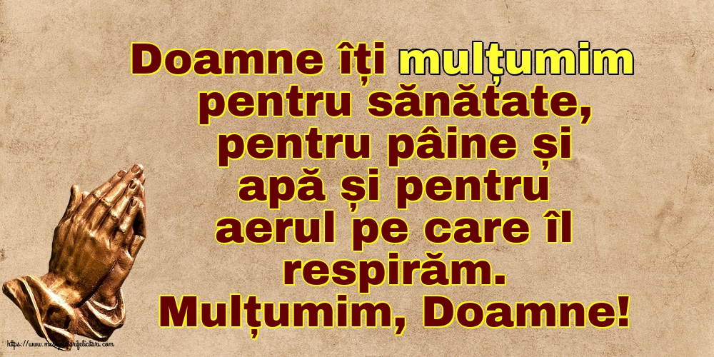 Mulțumim, Doamne!