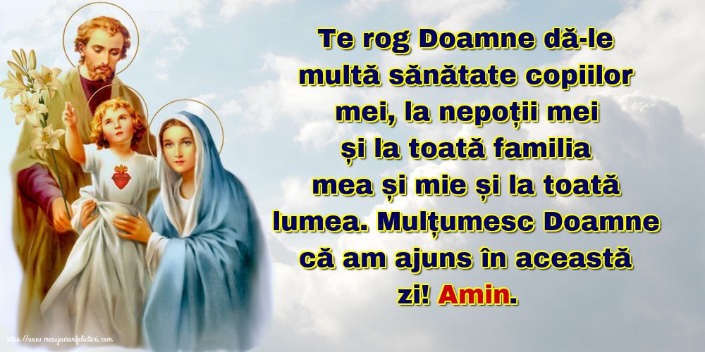 Religioase Mulțumesc Doamne că am ajuns în această zi! Amin.
