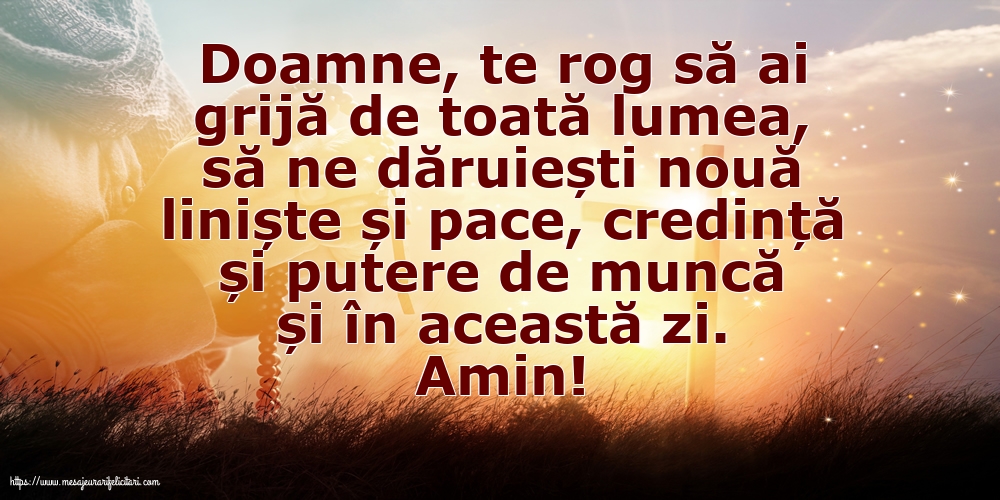 Religioase Doamne, te rog să ai grijă de toată lumea!