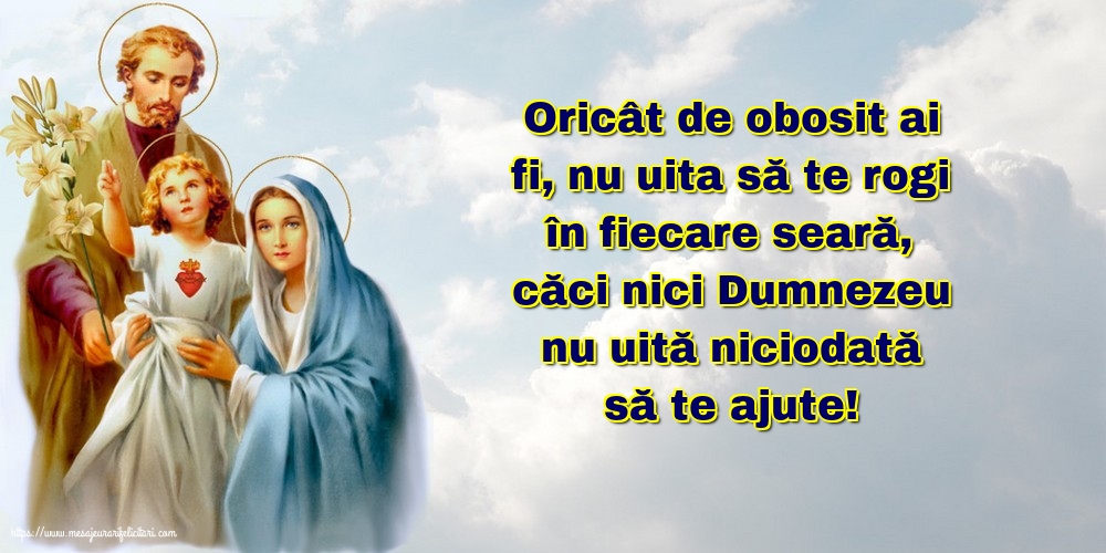 Religioase Nu uita să te rogi în fiecare seară