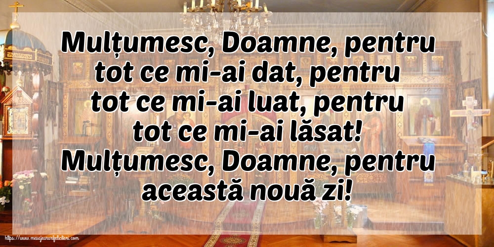 Religioase Mulțumesc, Doamne, pentru această nouă zi!