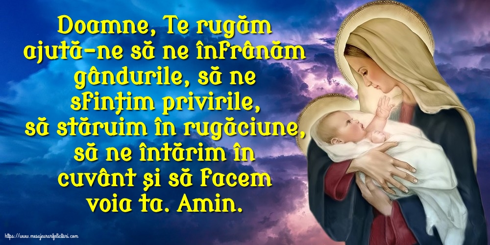 Religioase Doamne, Te rugăm ajută-ne să ne înfrânăm gândurile