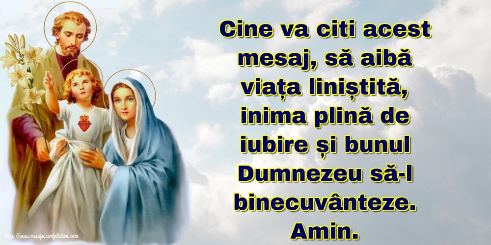 Religioase Cine va citi acest mesaj, să aibă viața liniștită...