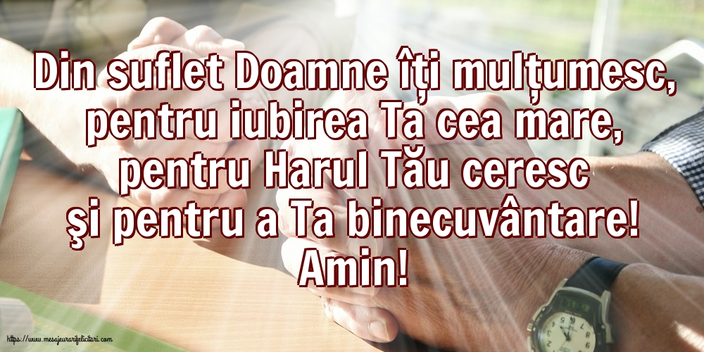 Religioase Amin! Din suflet Doamne îți mulţumesc!